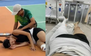 Chấn thương của Kỳ Hân trong giải đấu pickleball